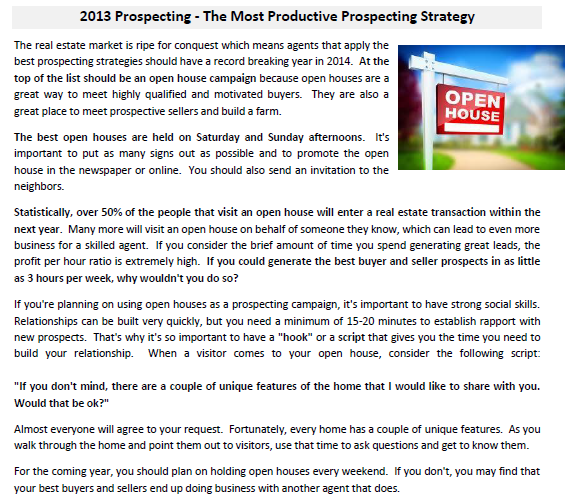 11-26-13 Prospecting - The Most Productive Prospecting Strategy